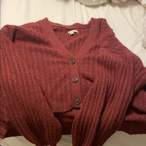 American Eagle Super Soft Cropped Button Sweater